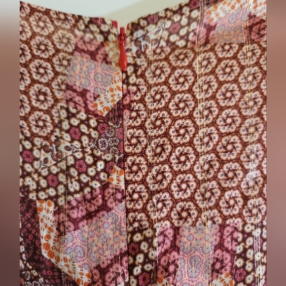 Johnny Was Jade Donovan Midi Dress XS Geometric Patchwork Print - Picture 8 of 10